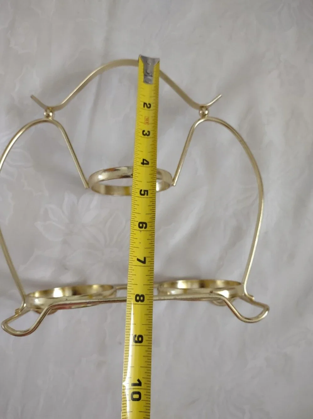 MCM Libbey Gold Metal Caddy Rack 3 Glass Bowls 22 Karat Gold Detail